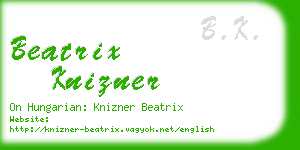 beatrix knizner business card